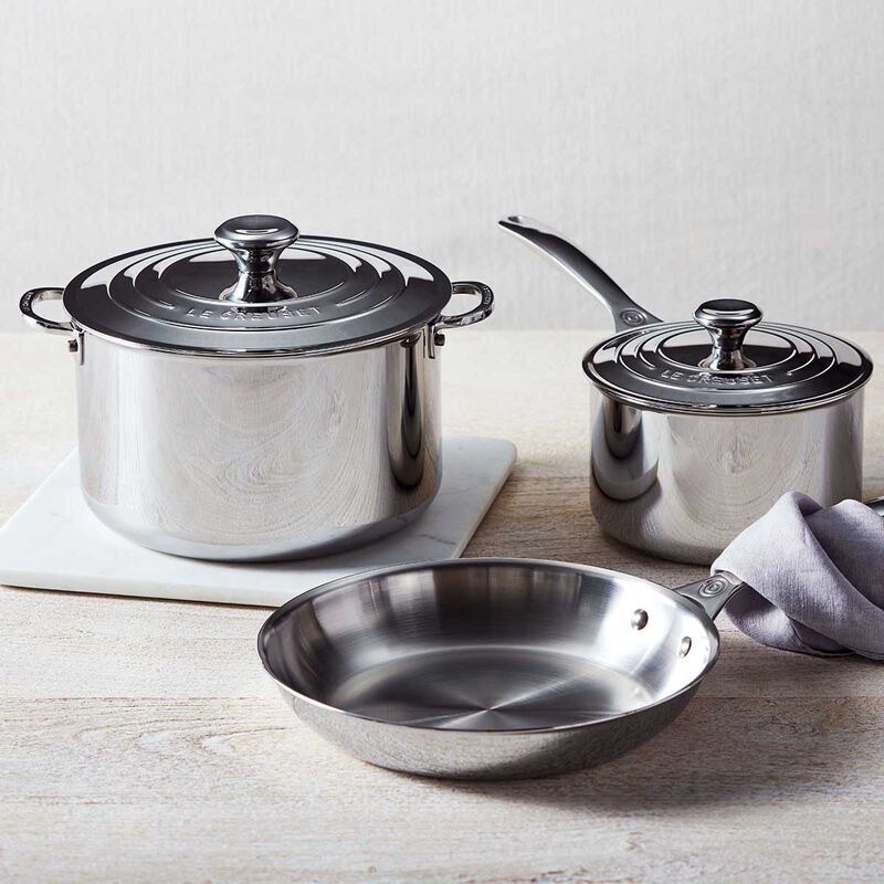 Le Creuset Signature Stainless Steel Stock Pot with Lid 24cm image number 1